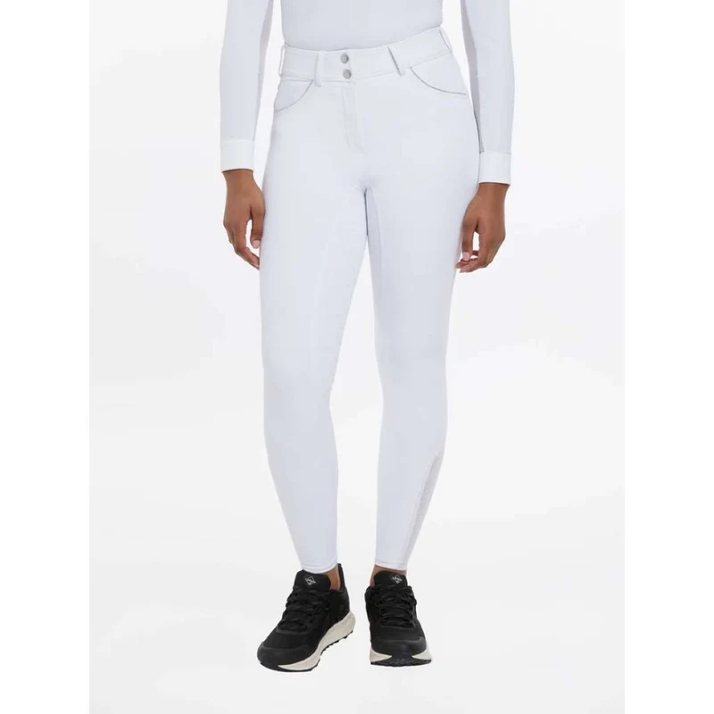 LeMieux Pantalon d'Équitation Victoria Silicone Fond de Peau Blanc
