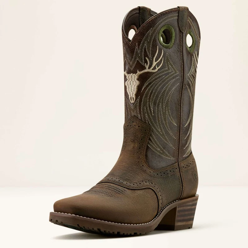 Ariat Bottes Western Hybrid Roughstock Antler Hommes Wild Taupe/Espresso