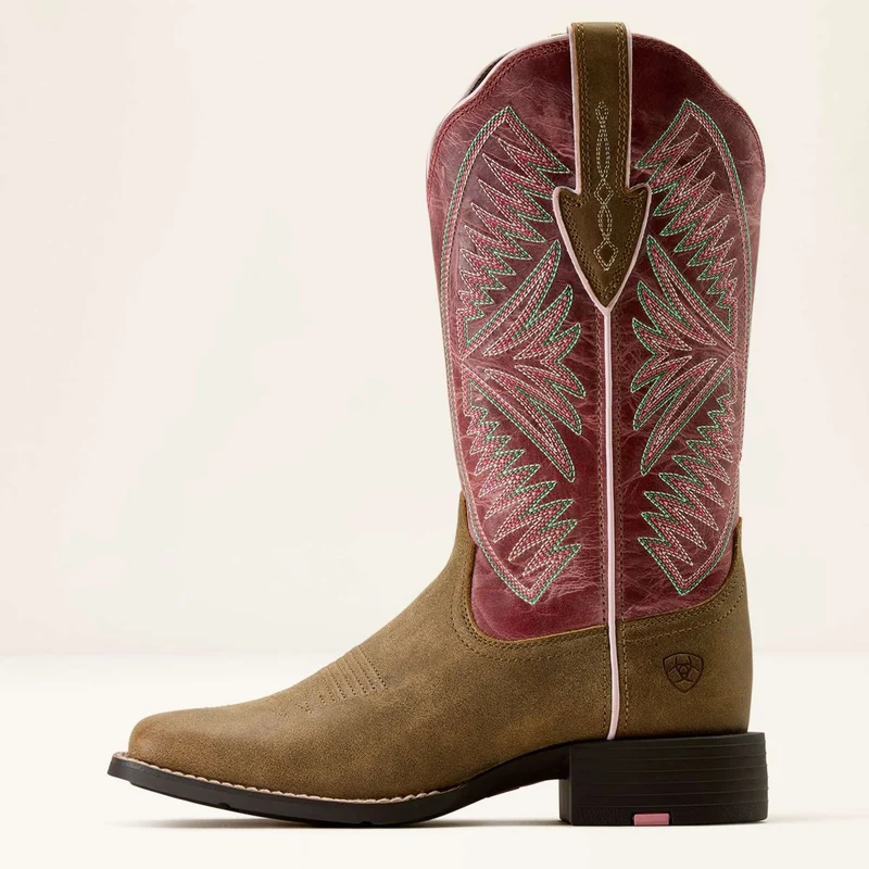 Ariat Bottes Western Round Up Ruidoso Femme Brown Bomber/Dusty Rose