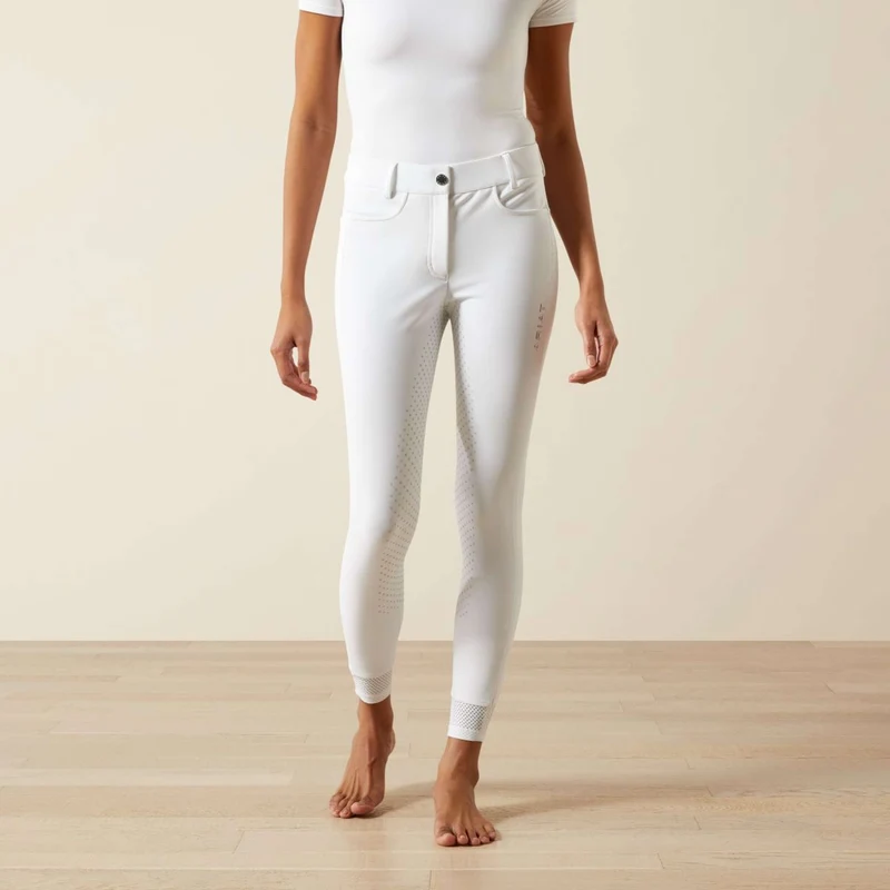 Ariat Pantalon d'Équitation Tri Factor NT Full Grip Blanc