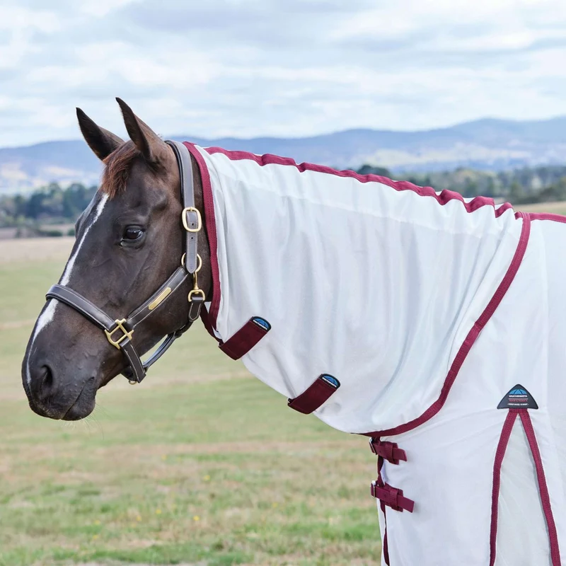 WeatherBeeta Couverture Anti-Mouches ComFiTec Essential Combo Blanc/Bordeaux