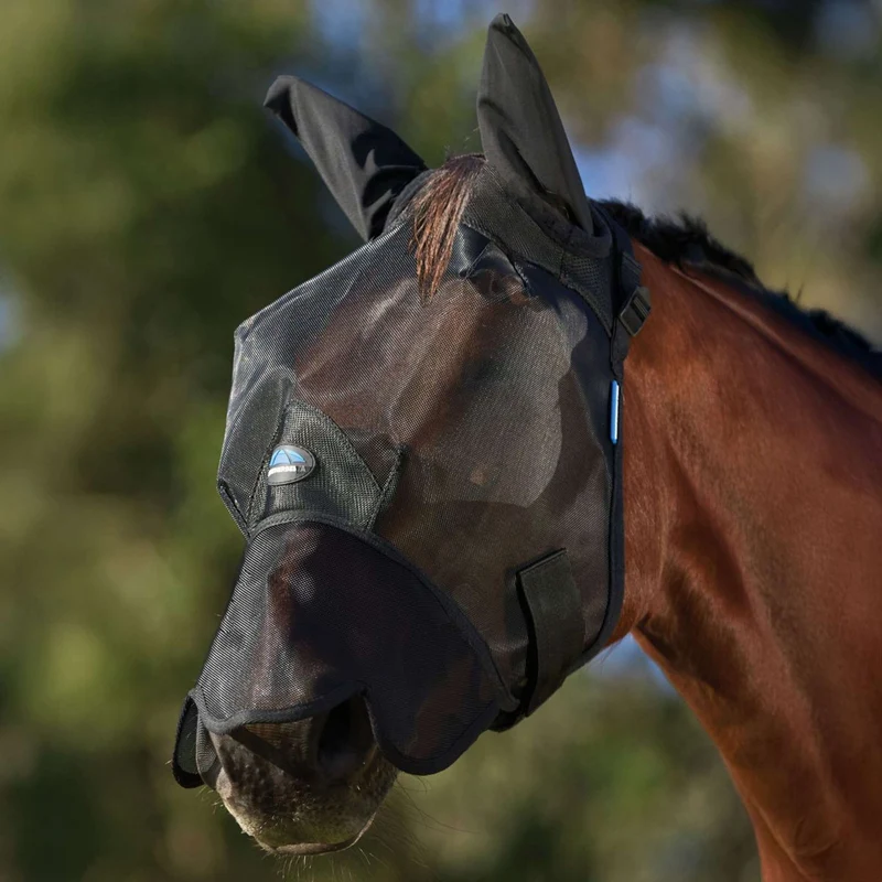 WeatherBeeta Masque Anti-Mouches ComFiTec Guard avec Oreilles et Nez Noir