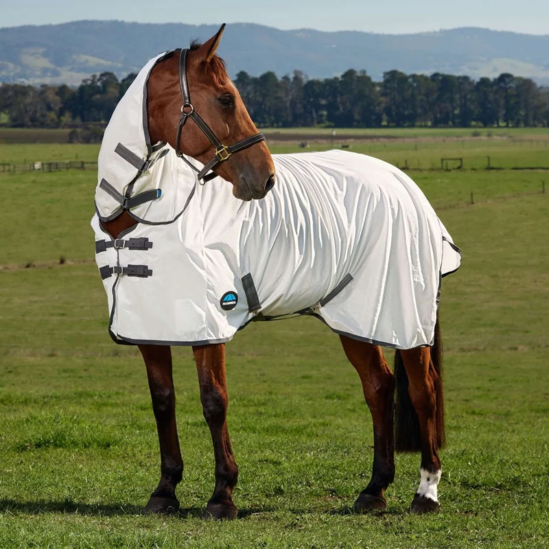 WeatherBeeta Couverture Anti-Mouches ComFiTec Tyro Combo Blanc/Charcoal