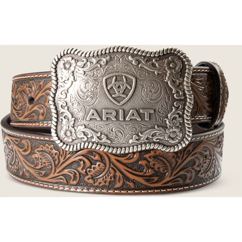 Ariat Ceinture Cow Buckle Hommes Noir