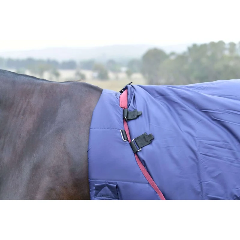WeatherBeeta ComFiTec Essential Turnout Detach-A-Neck 220g Marine/Bordeaux