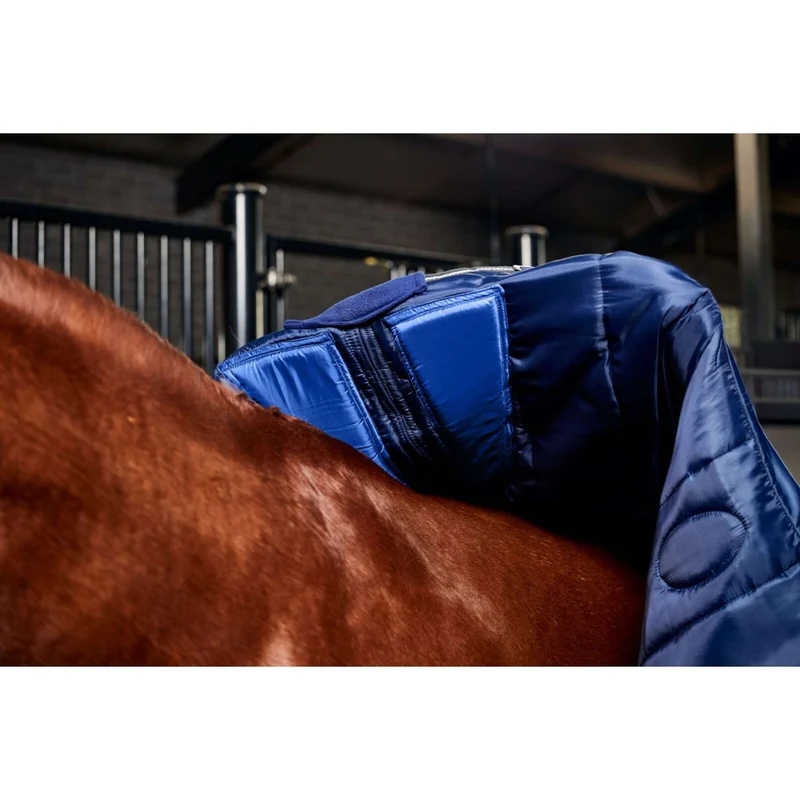 WeatherBeeta Couverture d'Écurie ComFiTec PP Channel Quilt Detach-A-Neck 220g Navy/Charcoal