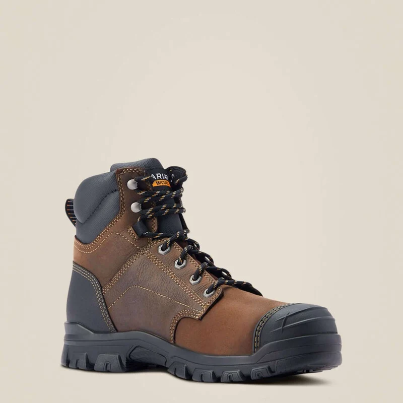 Ariat Chaussures d’extérieur Treadfast Waterproof Steel Toe Hommes Marron foncé