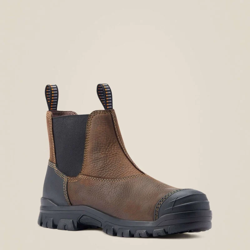 Ariat Jodhpurs Treadfast Chelsea Waterproof Steel Toe Hommes Marron foncé