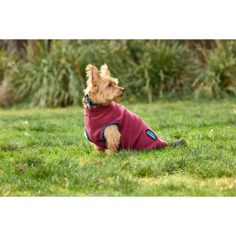 WeatherBeeta Couverture pour Chien ComFiTec Fleece Zip Bourgogne/Marine
