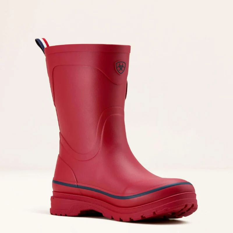 Ariat Bottes de pluie Kelmarsh Mid Femme Rouge Team/Bleu Marine