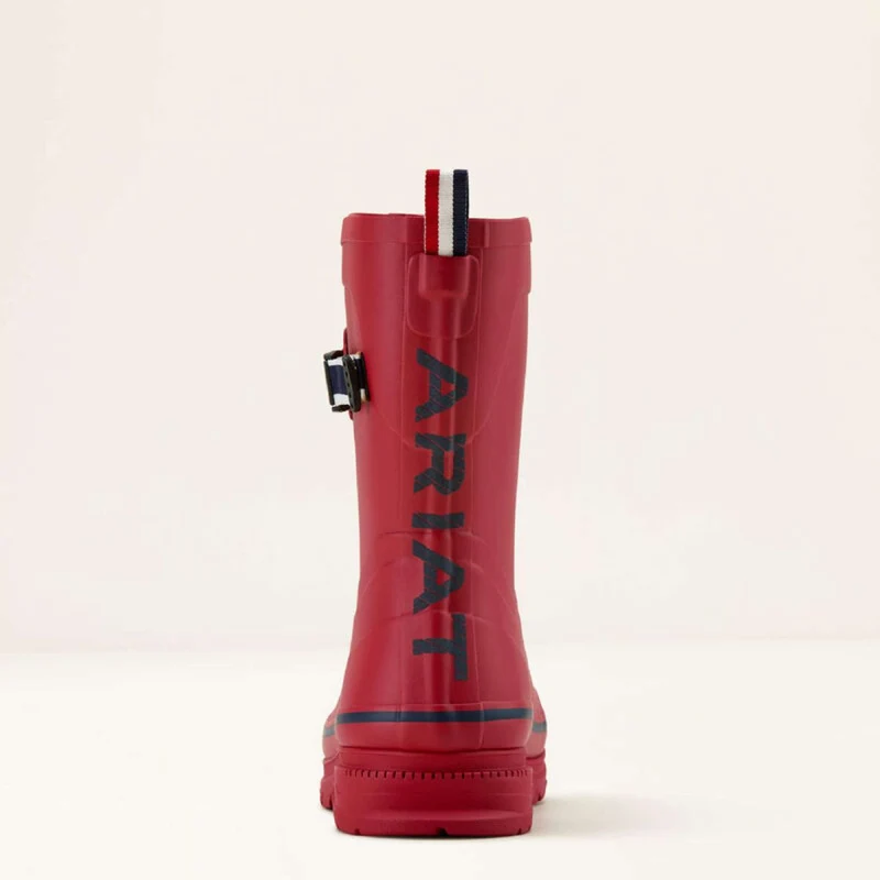 Ariat Bottes de pluie Kelmarsh Mid Femme Rouge Team/Bleu Marine