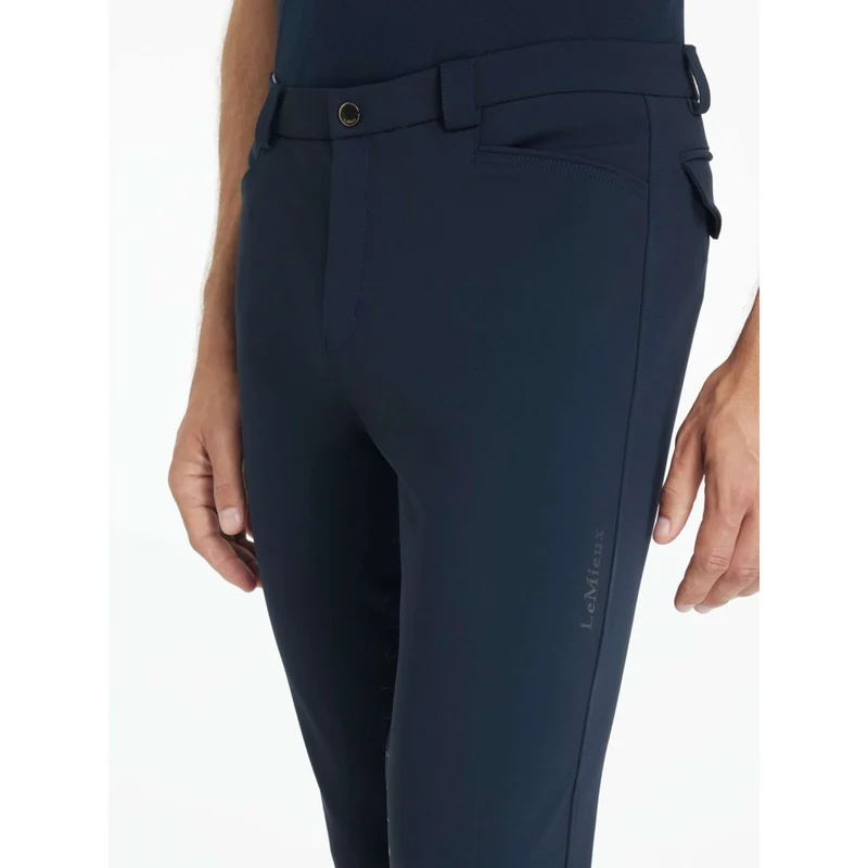 LeMieux Pantalon d'Équitation Sports Full Grip Hommes Marin