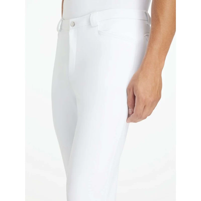 LeMieux Pantalon d'Équitation Sports Full Grip Hommes Blanc