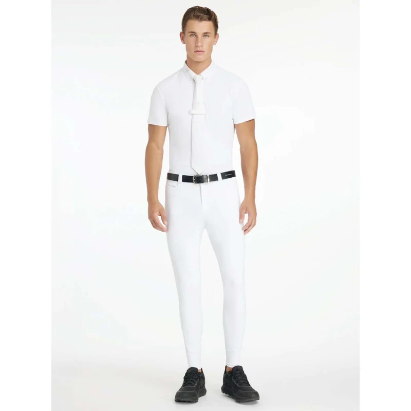 LeMieux Pantalon d'Équitation Sports Full Grip Hommes Blanc