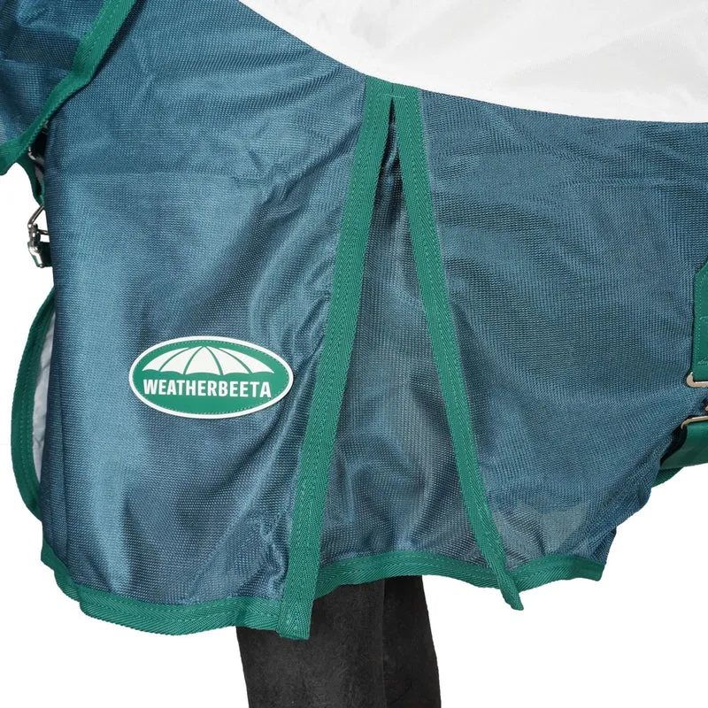 WeatherBeeta Couverture Anti-Mouches ComFiTec Green-Tec Airflow Mesh Combo Neck White/Dragonfly Blue