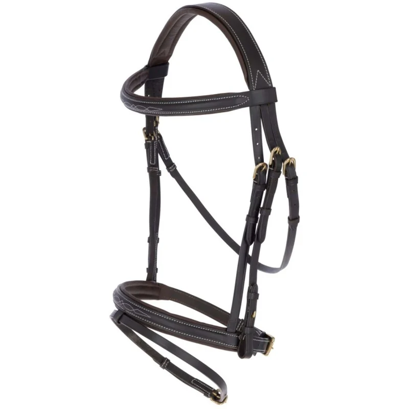 Kerbl Bridon classique en cuir Marron classique