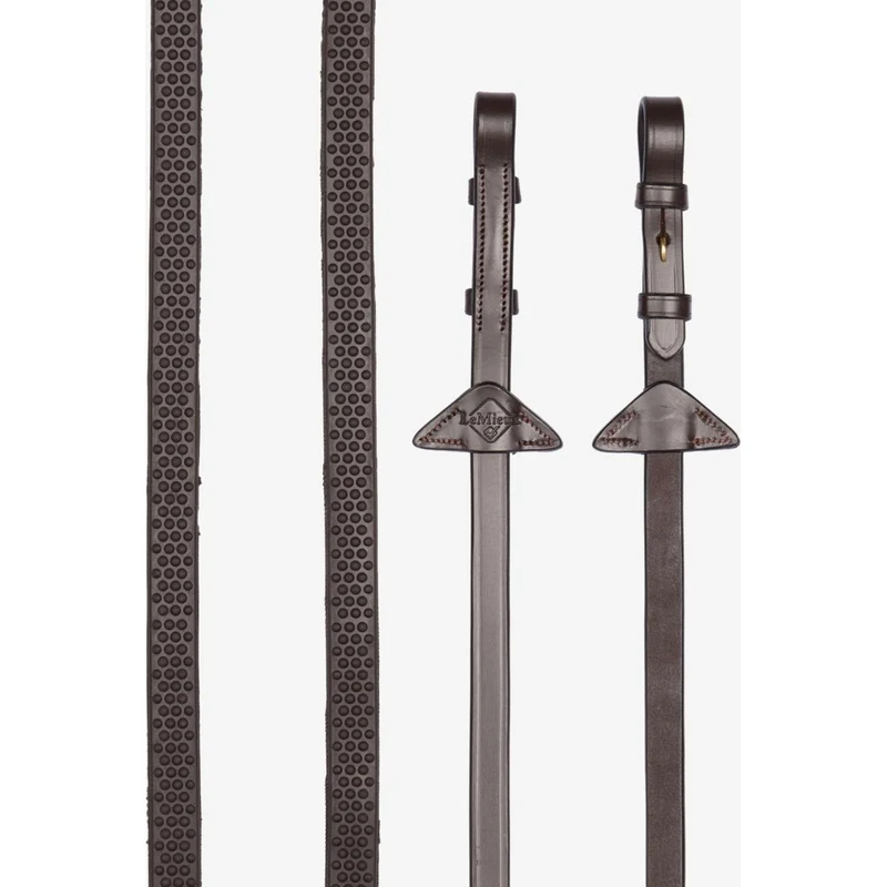 LeMieux Rênes Soft Rubber Havana/Brass
