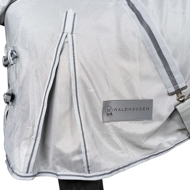 Waldhausen Couverture Anti-Mouches Protect avec Cou Indépendant Gris argenté/Gris
