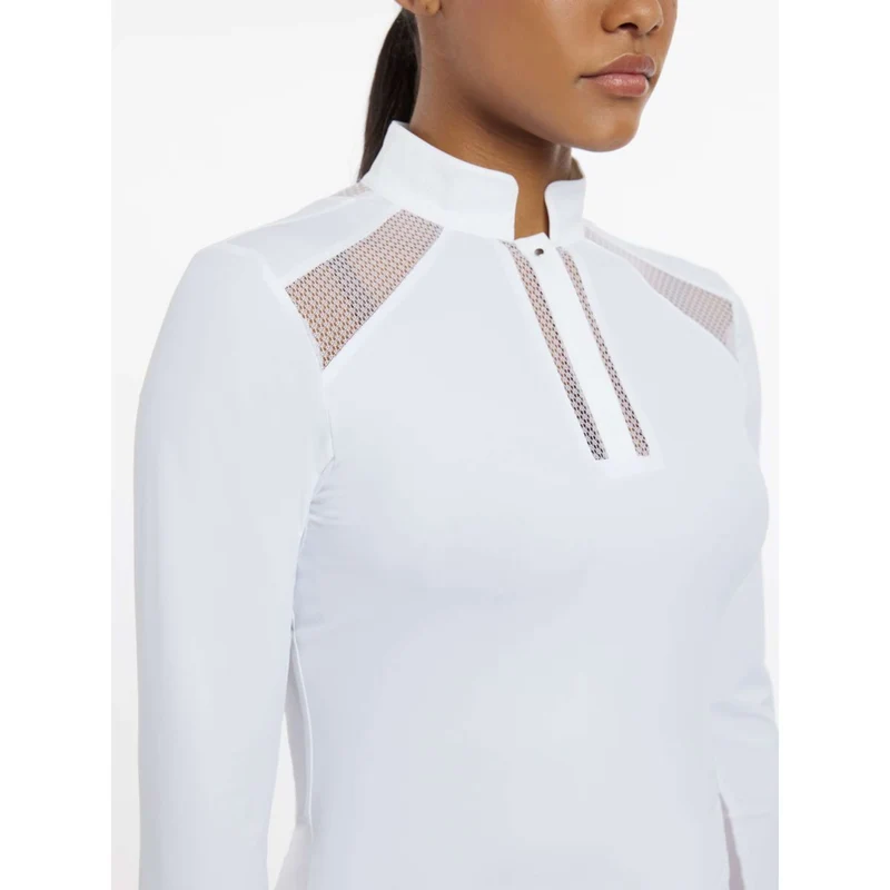 LeMieux T-shirt de Concours Camille Longues Manches Blanc
