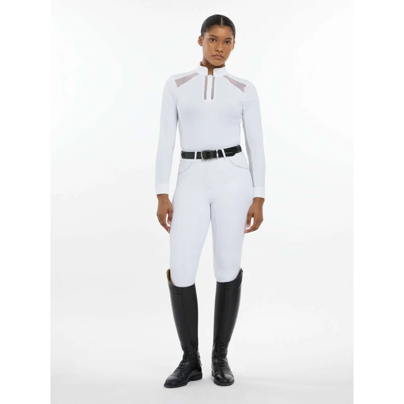 LeMieux T-shirt de Concours Camille Longues Manches Blanc