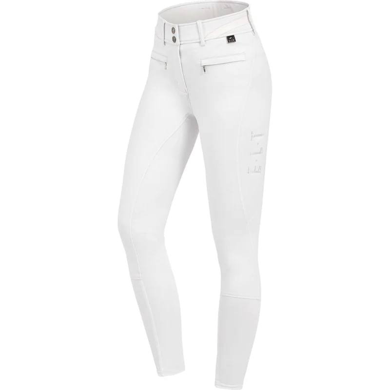 ELT Rijbroek Pantalon d'Équitation Maja Glam Curved High Waist Blanc