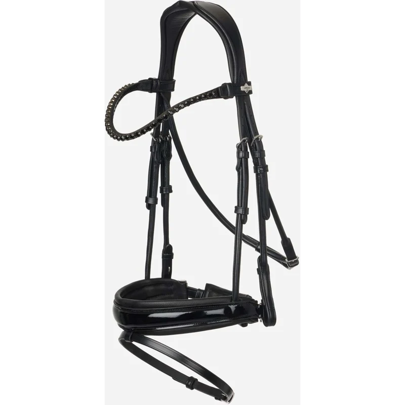 LeMieux Bride Kudos Patent Dressage Noir
