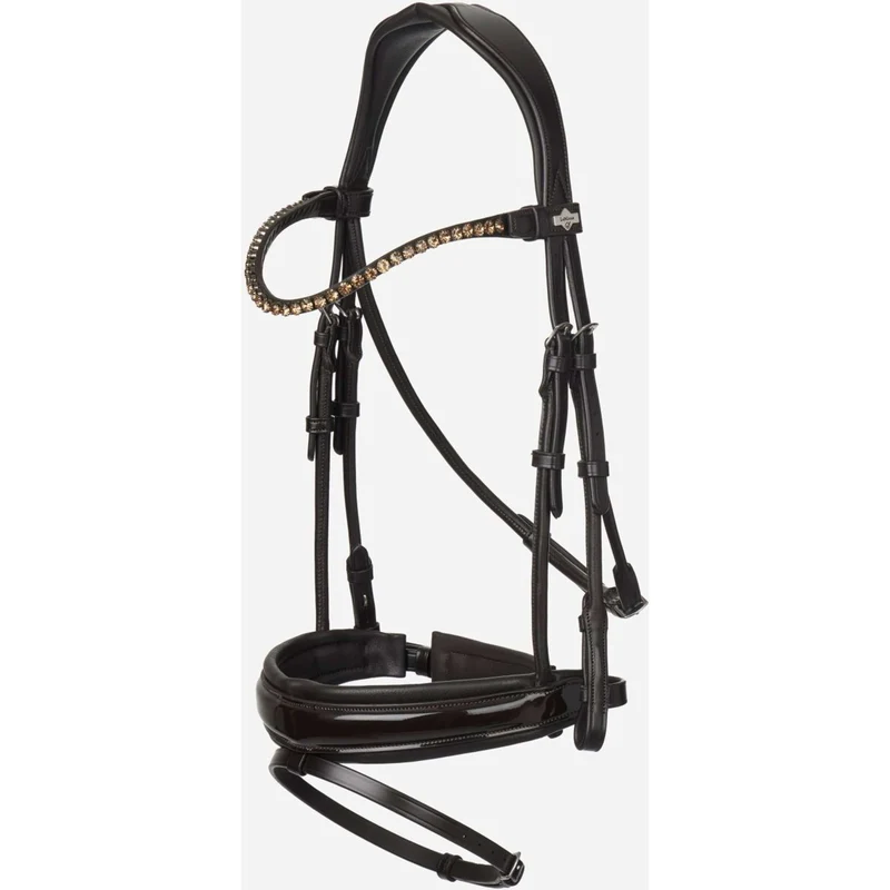 LeMieux Bride Kudos Patent Dressage Marron