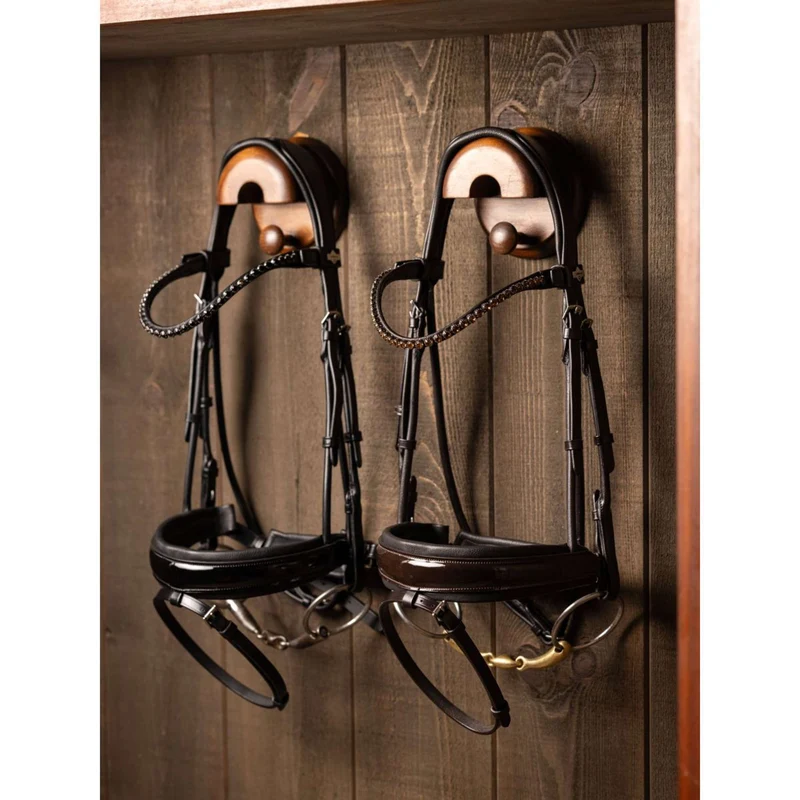 LeMieux Bride Kudos Patent Dressage Marron