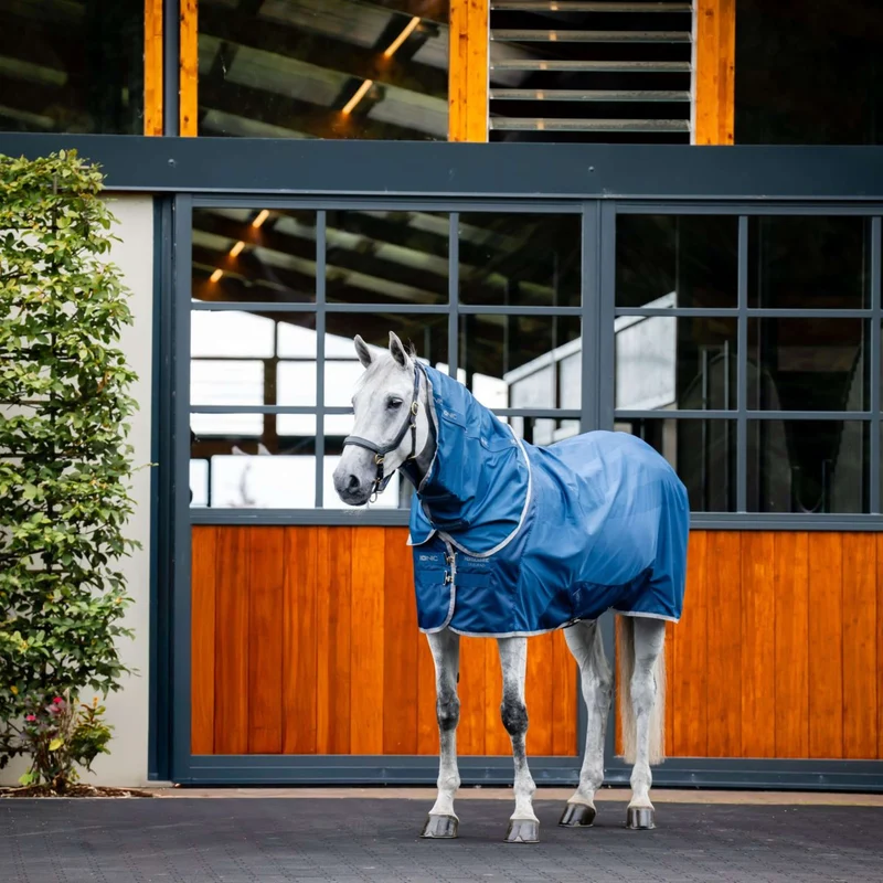 Horseware Couvre-Cou Therapy Mesh Cooler Bleu Impérial/Argent/Marine