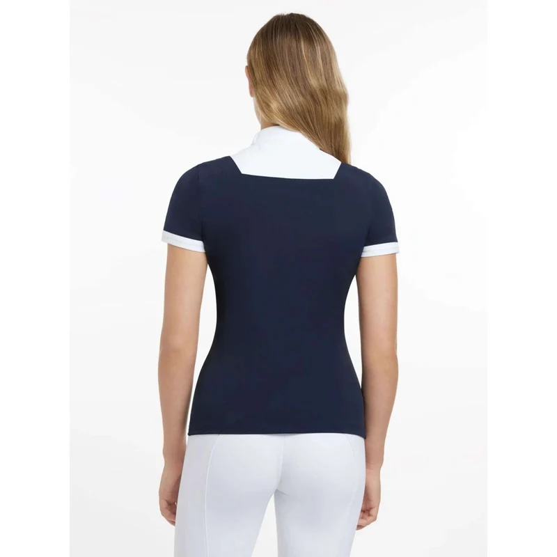 LeMieux T-shirt de Concours Sophia Manches Courtes Marin