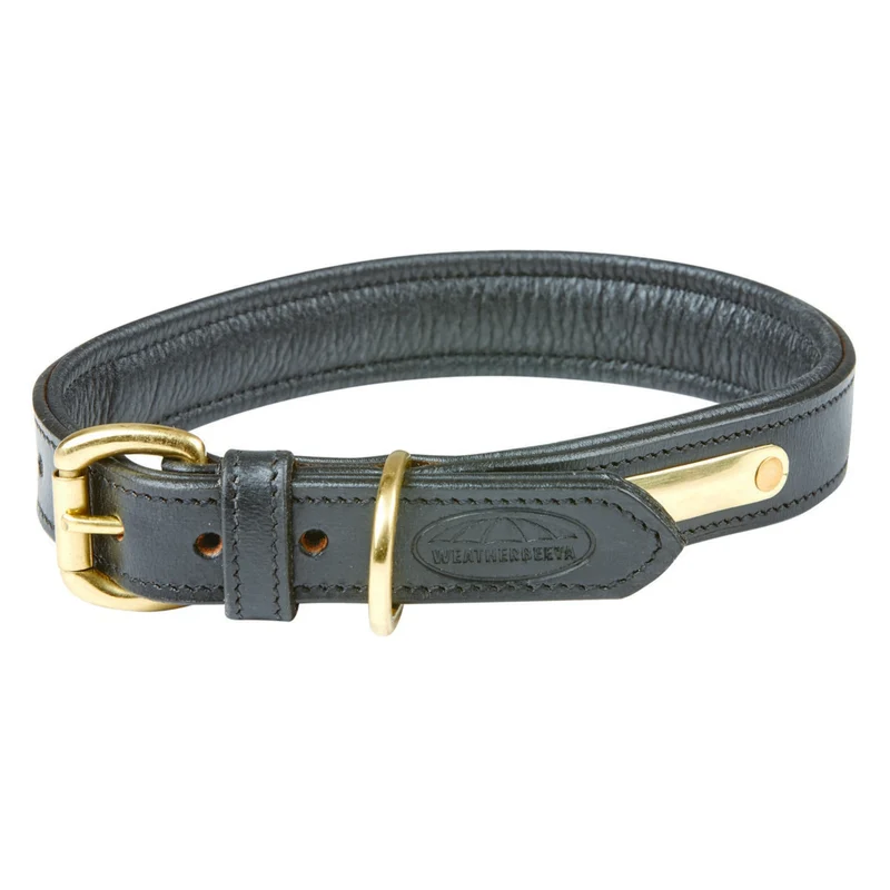WeatherBeeta Collier pour Chien Padded Leather Noir
