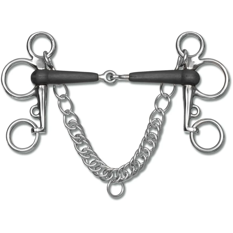 Waldhausen Filet Pelham 15mm Simple Brisé en Caoutchouc