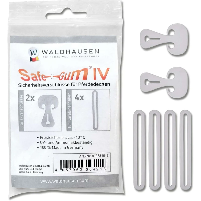 Waldhausen Fermeture de Sécurité Safe-Gum Gris Argent