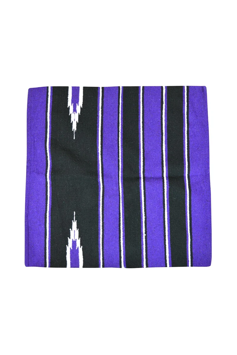Tapis de selle Navajo coton/acrylique, petit Violet/Black S