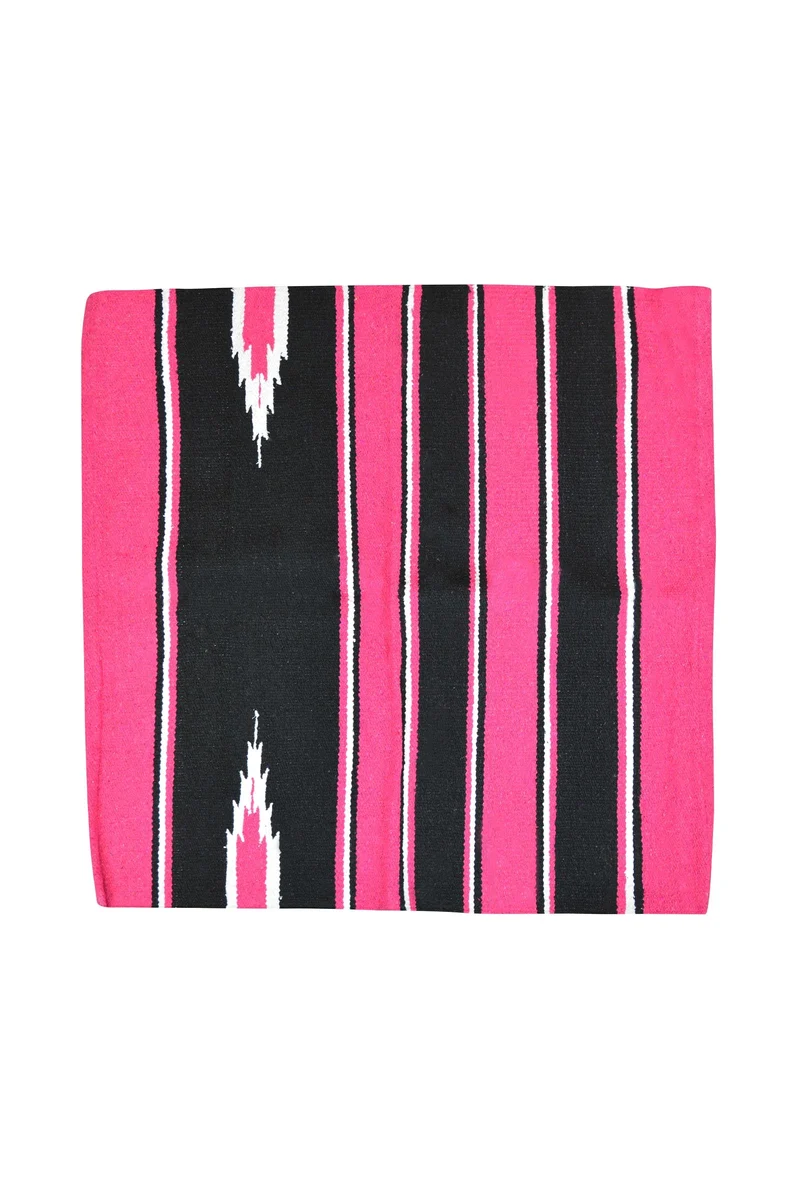 Tapis de selle Navajo coton/acrylique, petit Rosa/Black S