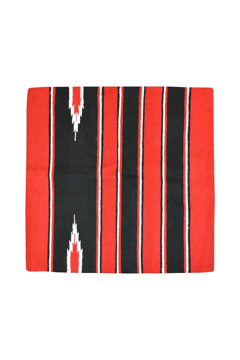 Tapis de selle Navajo coton/acrylique, petit Red/Black/White S