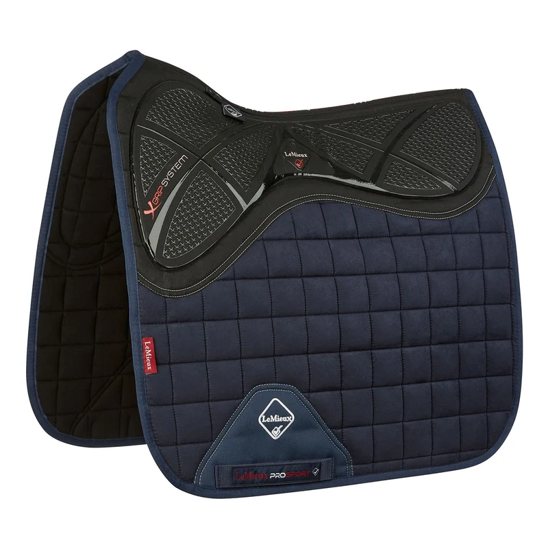 X-Grip Silicone Square Tapis de selle dressage Dark Blue F