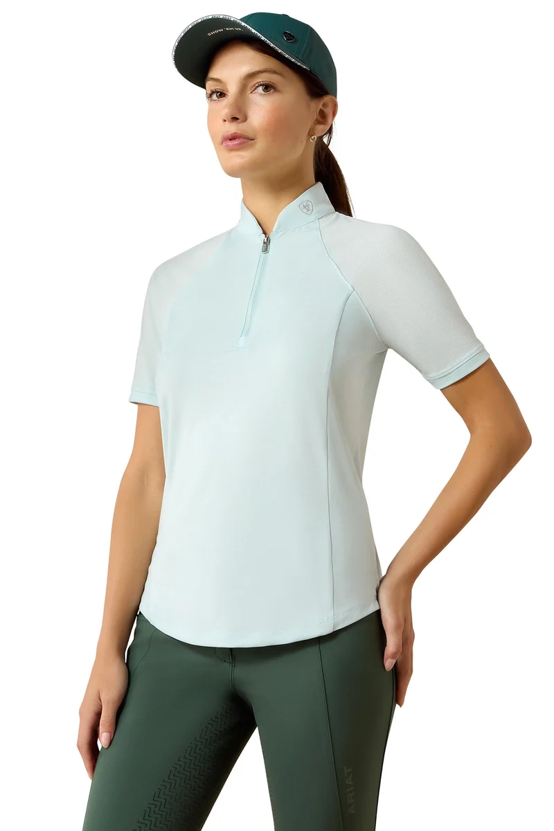 Soquel sous-vêtement technique pour femme avec 1/4 zip Starlight Blue L