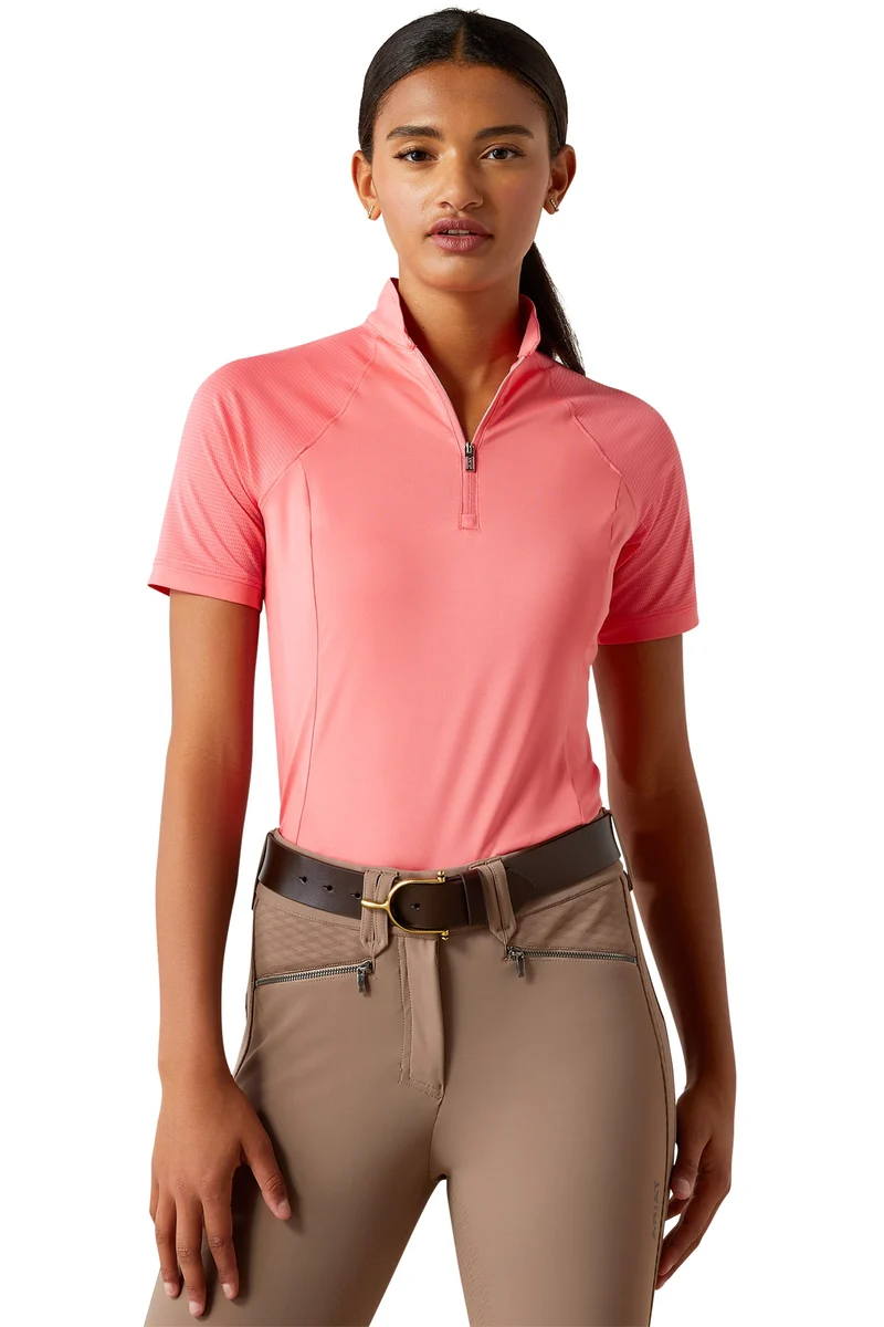 Soquel sous-vêtement technique pour femme avec 1/4 zip Coral Paradise L