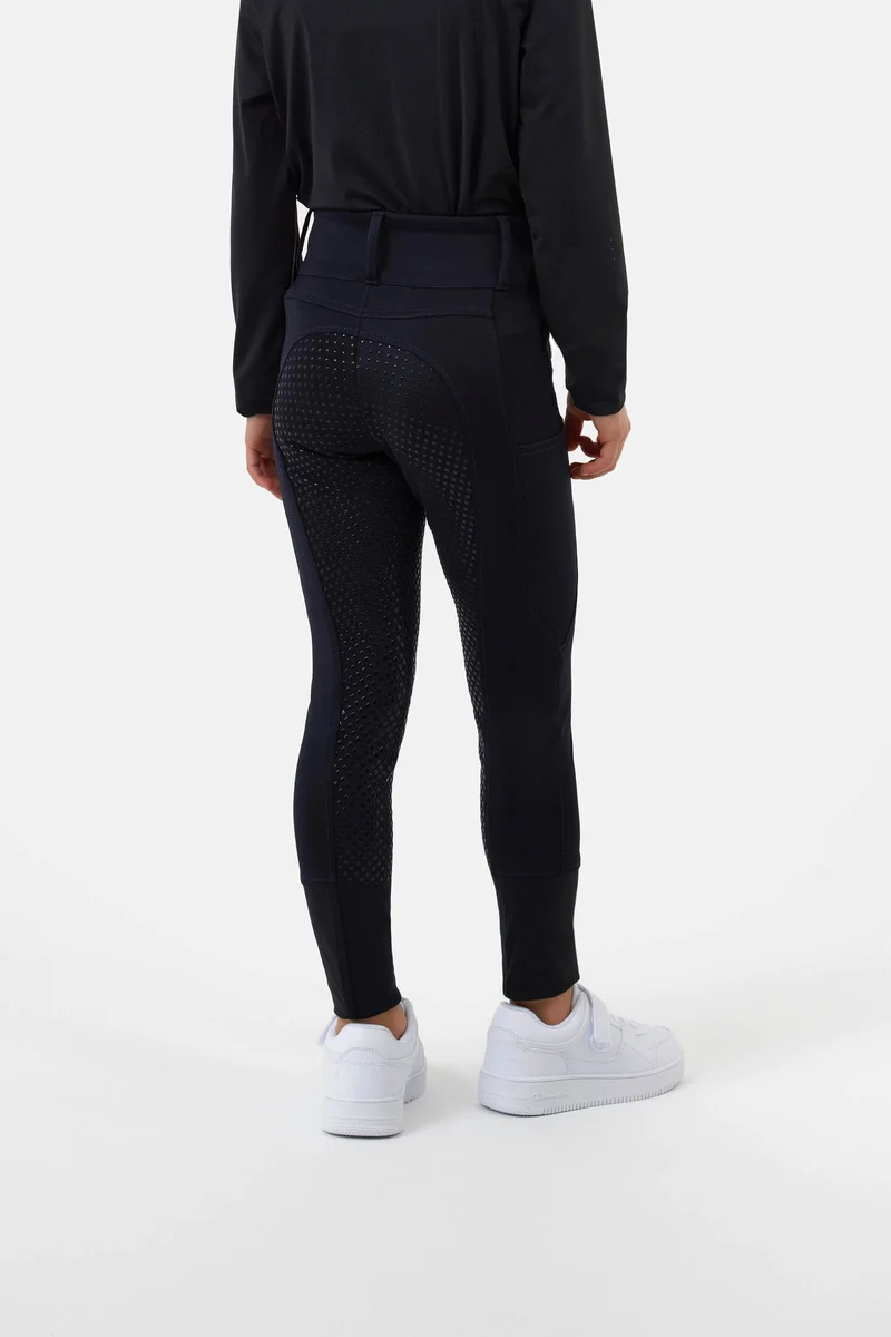 Young Rider Evelyn pantalon d’équitation à fond intégral Dark Navy 134-140