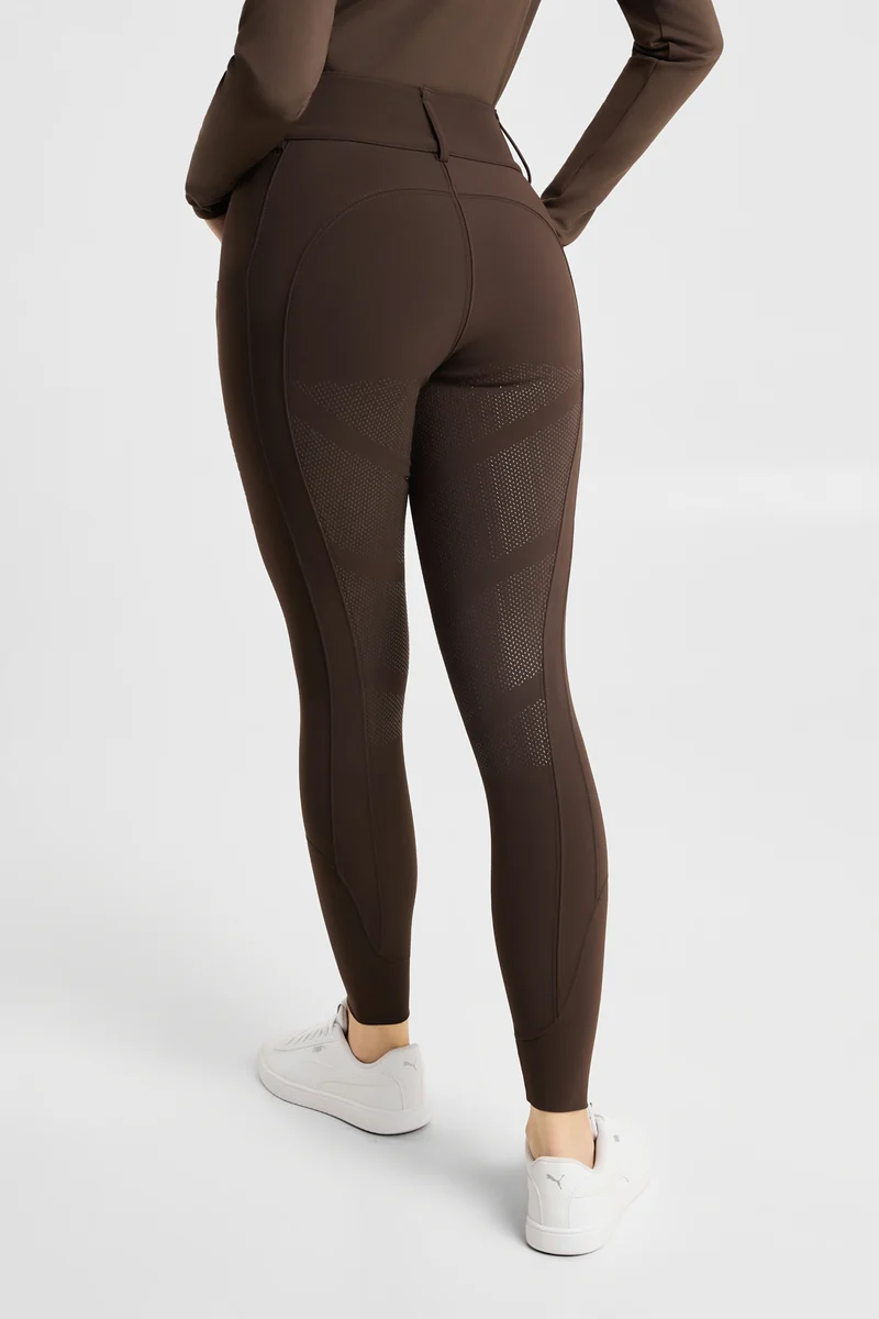 Angela pantalon d’équitation femme full grip Turkish coffee 40