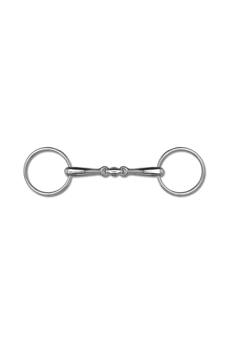 Mors à anneaux Economic SS massif, double brisure, 16 mm No Color 155 mm