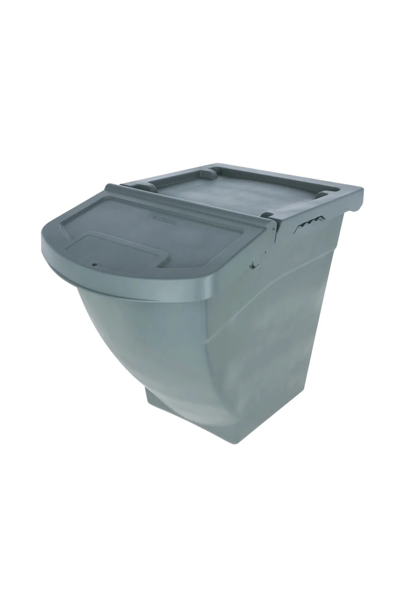 Boîte à aliments empilable avec couvercle, 40 L Grey Taille unique
