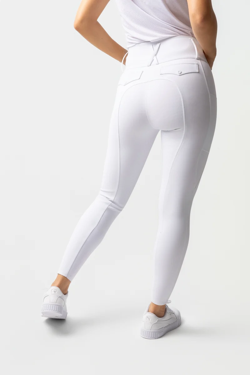 Leonie pantalon d'équitation femme à fond intégral en silicone UPF 40+ White 34