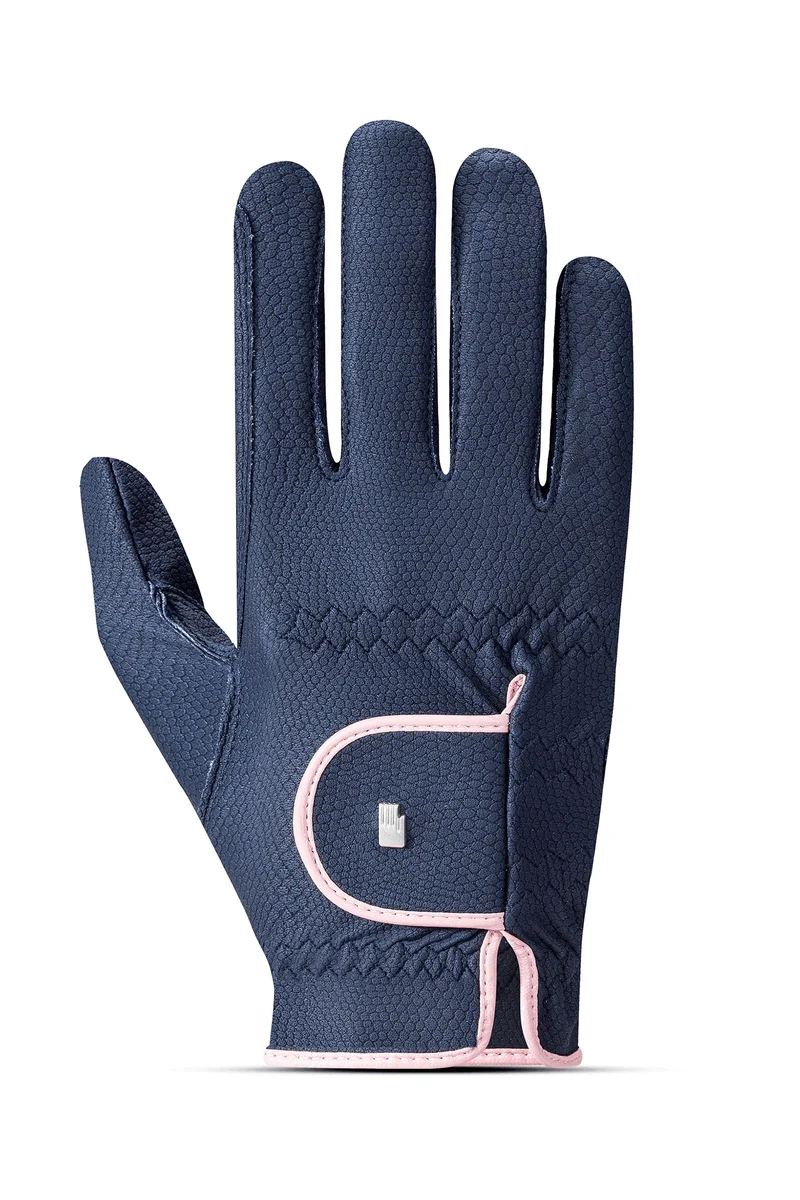 Lona Gants d'équitation Navy/Vintage Pink 6,5
