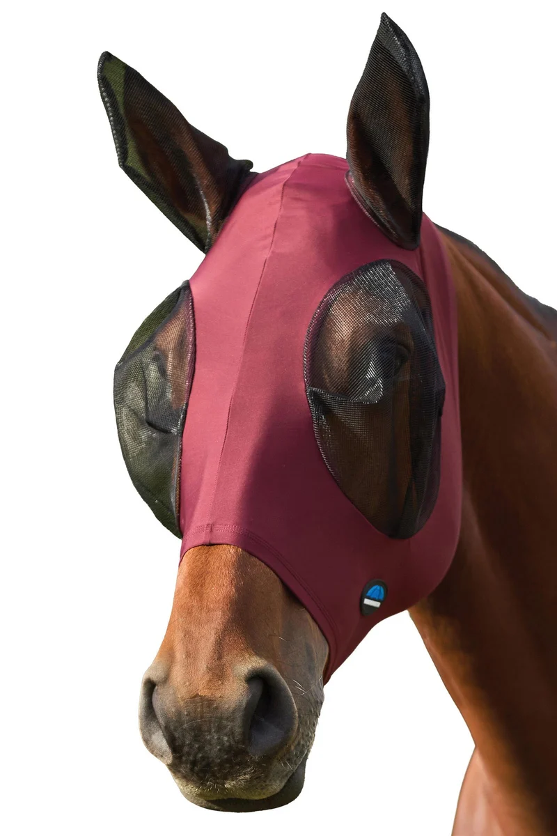 Comfitec Stretch Masque anti-mouches avec oreilles Burgundy/Black M
