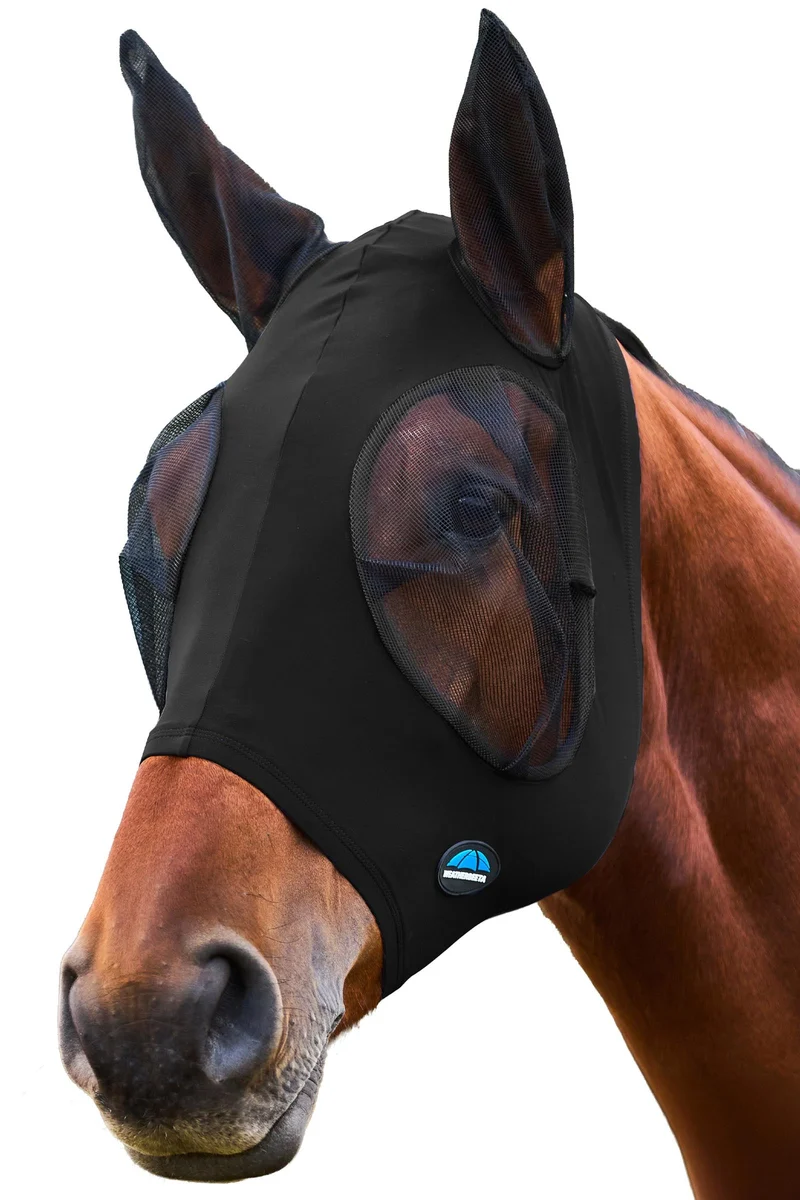 Comfitec Stretch Masque anti-mouches avec oreilles Black/Black S
