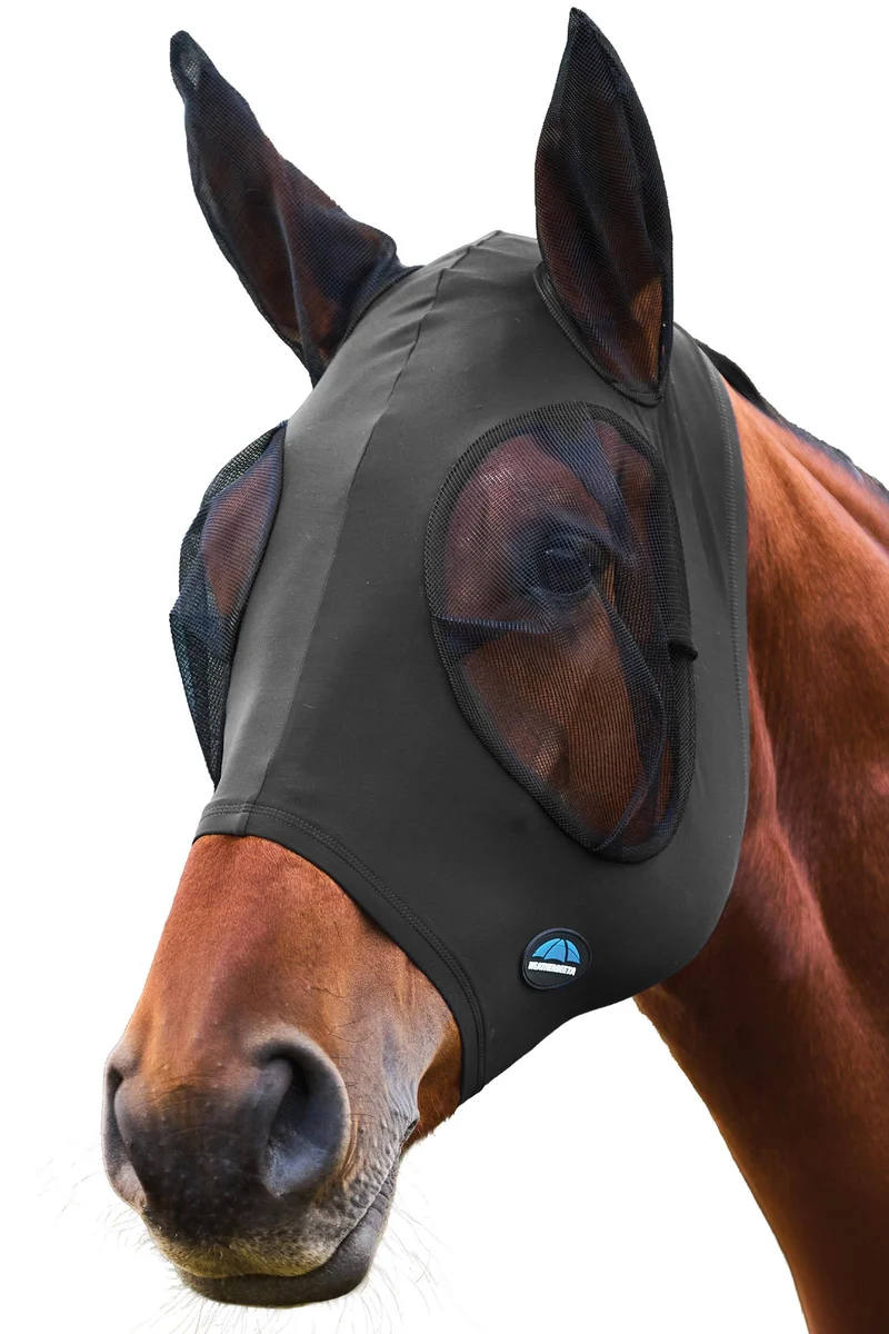 Comfitec Stretch Masque anti-mouches avec oreilles Charcoal/Black M