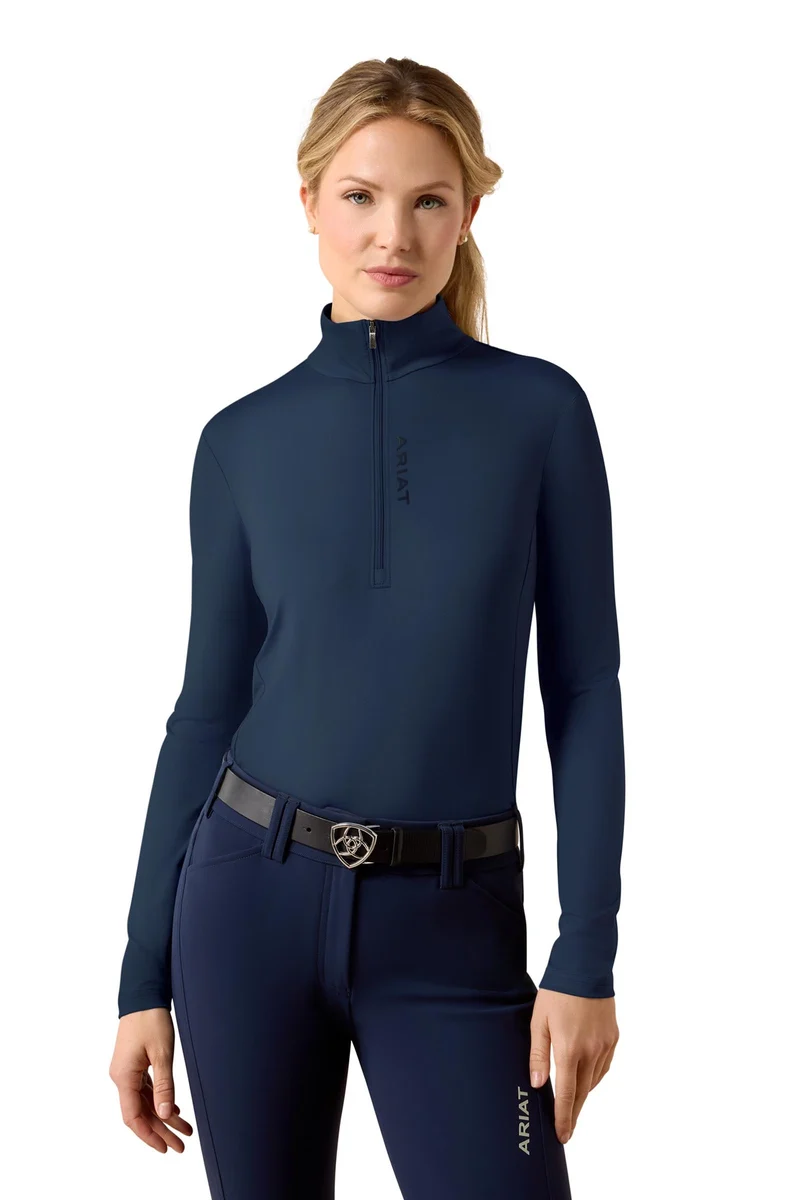 Femme Haut technique Lunaveil à 1/2 zip Navy M