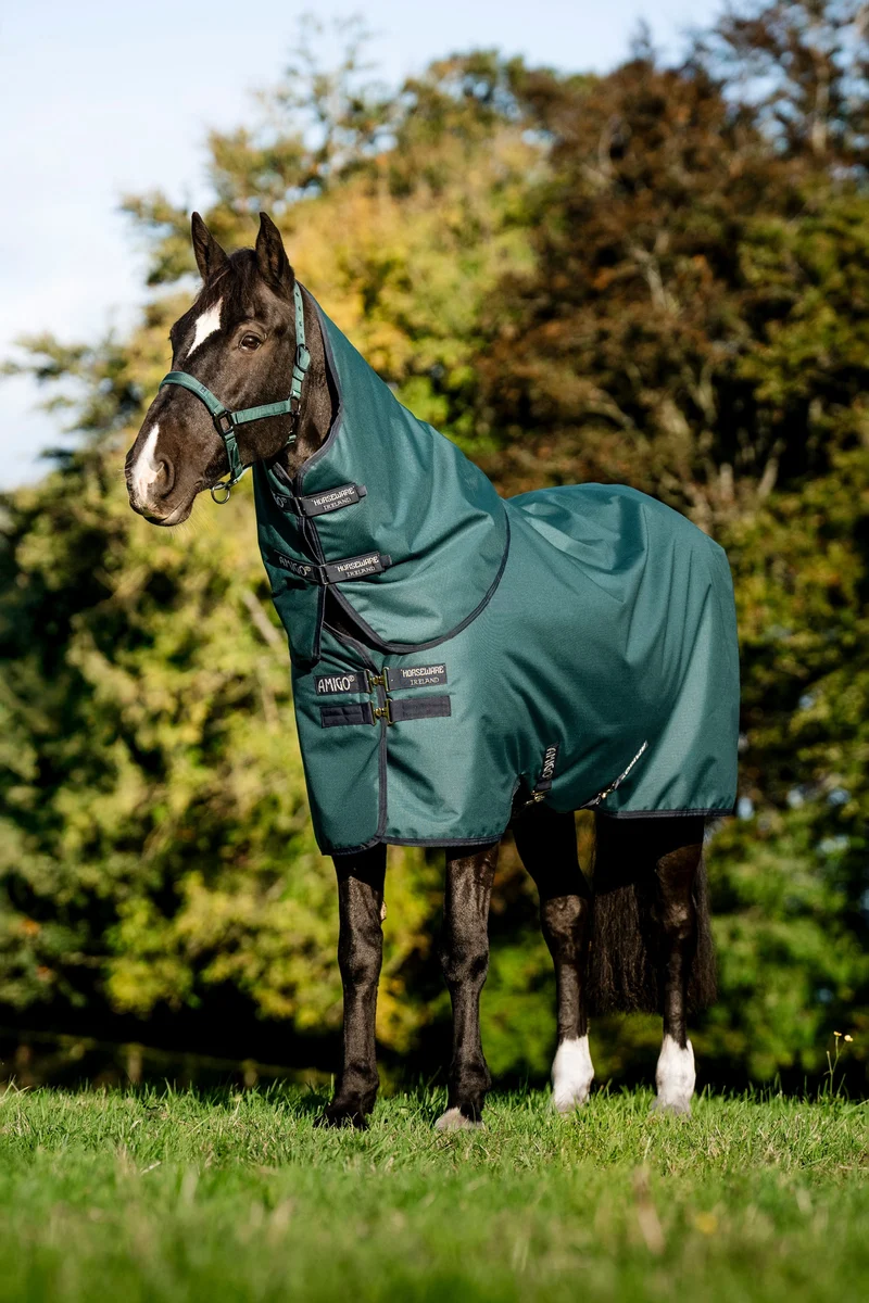 Amigo Ripstop 900D Plus couverture d’extérieur pour poney, 0 g Dynasty Green/Navy/Silver 95